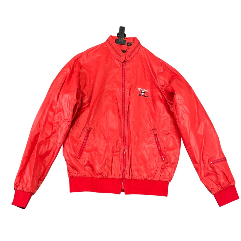 La Mode Du Golf Windbreaker Mens Medium Red Dunes Las Vegas Vintage Nylon Jacket